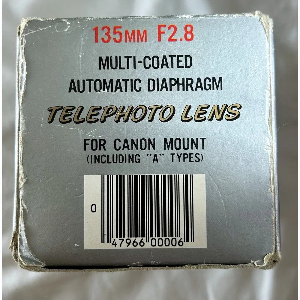Focal Canon FD 135mm f/2.8 Vintage Portrait Lens – Tested Working – Original Box